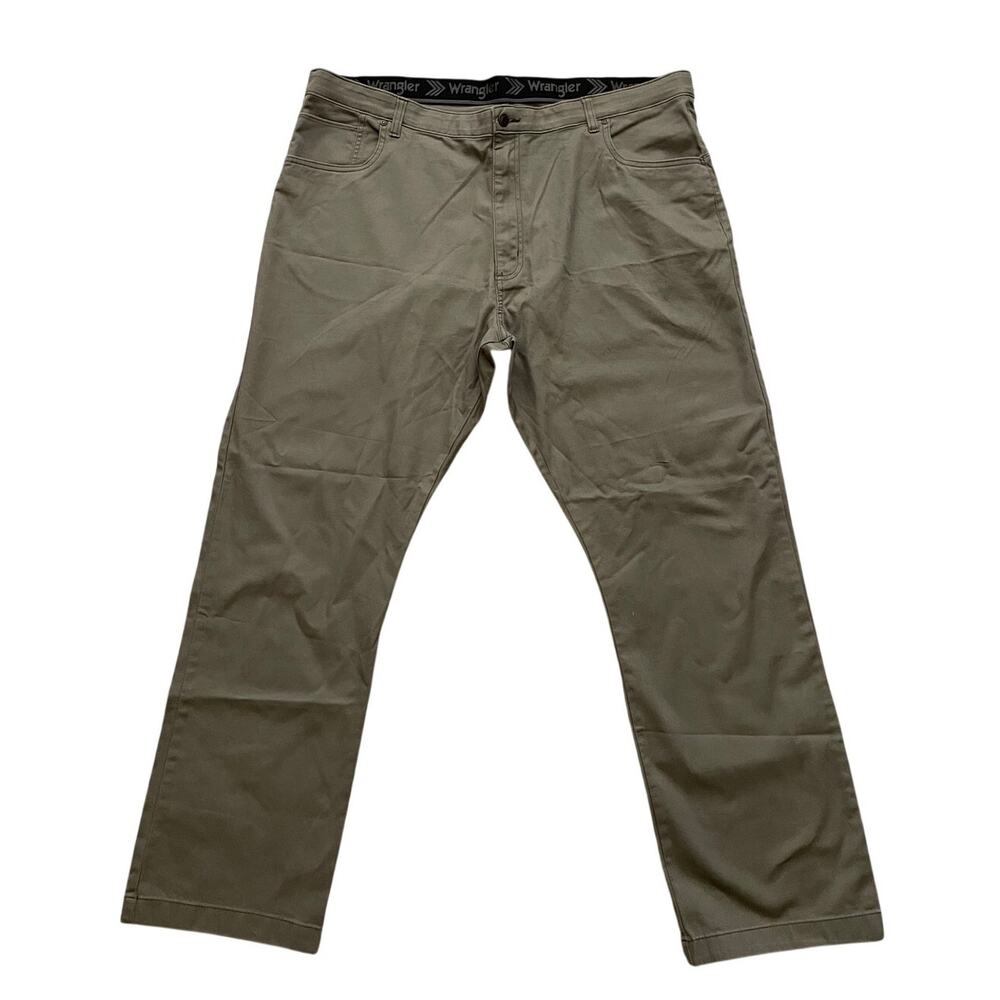 Wrangler Mens Size 42x29 Comfort Flex Waistband Dusty Olive Pants